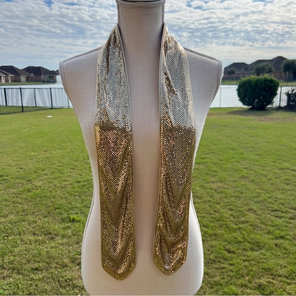 Vintage gold mesh scarf and belt - Picture 4 of 10